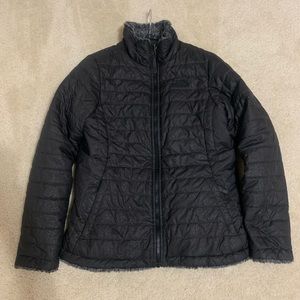 The North Face Black Furry Lining Reversible Jacket Girls size 18 (women size S)